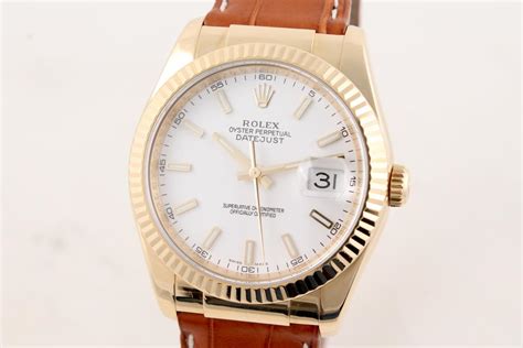 rolex datejust lederarmband